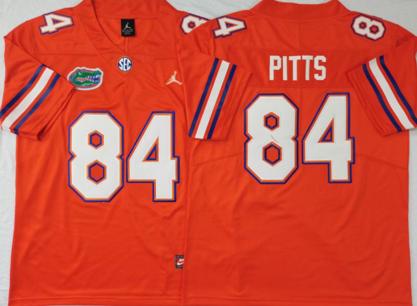 Men Florida Gators #84 Pitts Orange 2025 NCAA Jersey->ncaa teams->NCAA Jersey
